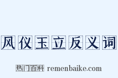 风仪玉立反义词是什么意思的图片